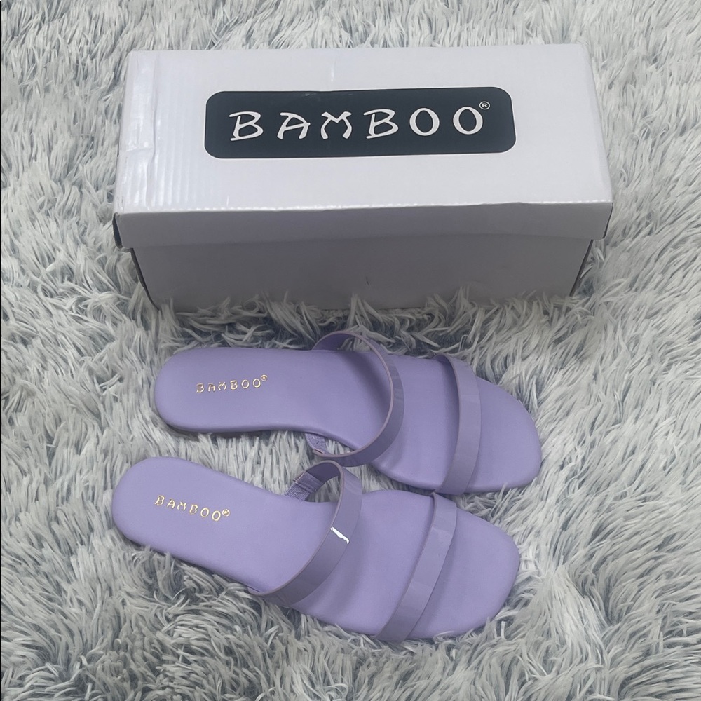 BAMBOO Women's Lavender Slide Sandals-size 5.5 new